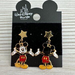 Vintage Mickey Mouse Star Dangling Earrings